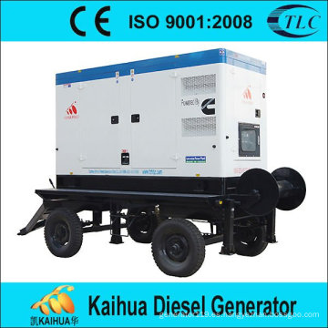Generador móvil de remolque 280KW con ruedas